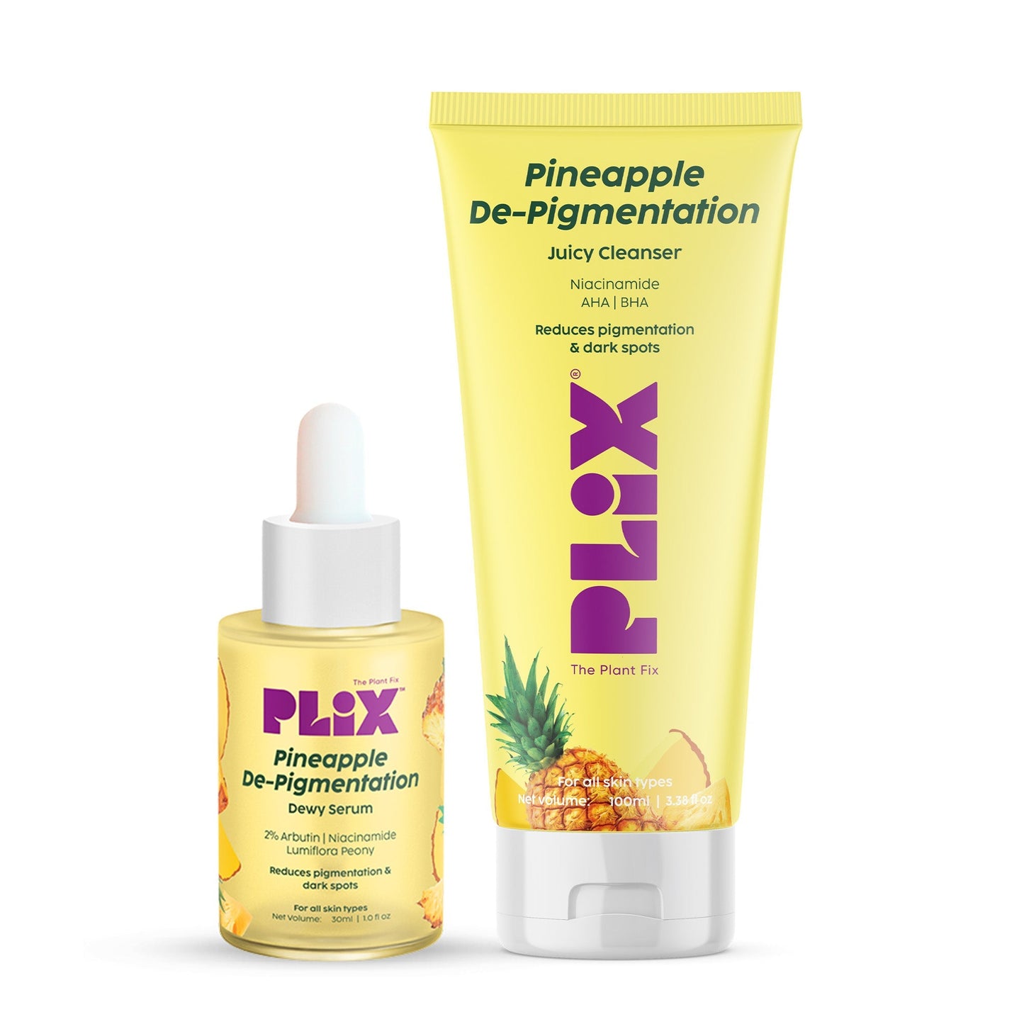 Pineapple De-Pigmentation Face Wash and Serum Combo-Combo