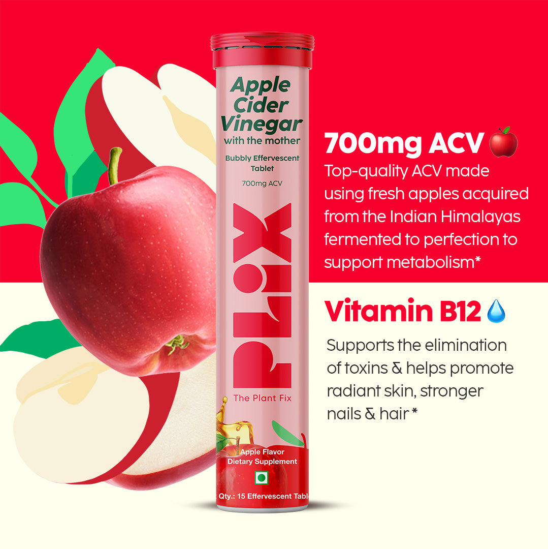 Apple Cider Vinegar Effervescent with 700mg ACV Pack of 2